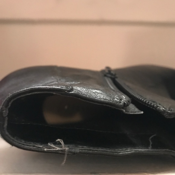 Gianni Bini Black Leather Heeled Boots - Picture 8 of 8